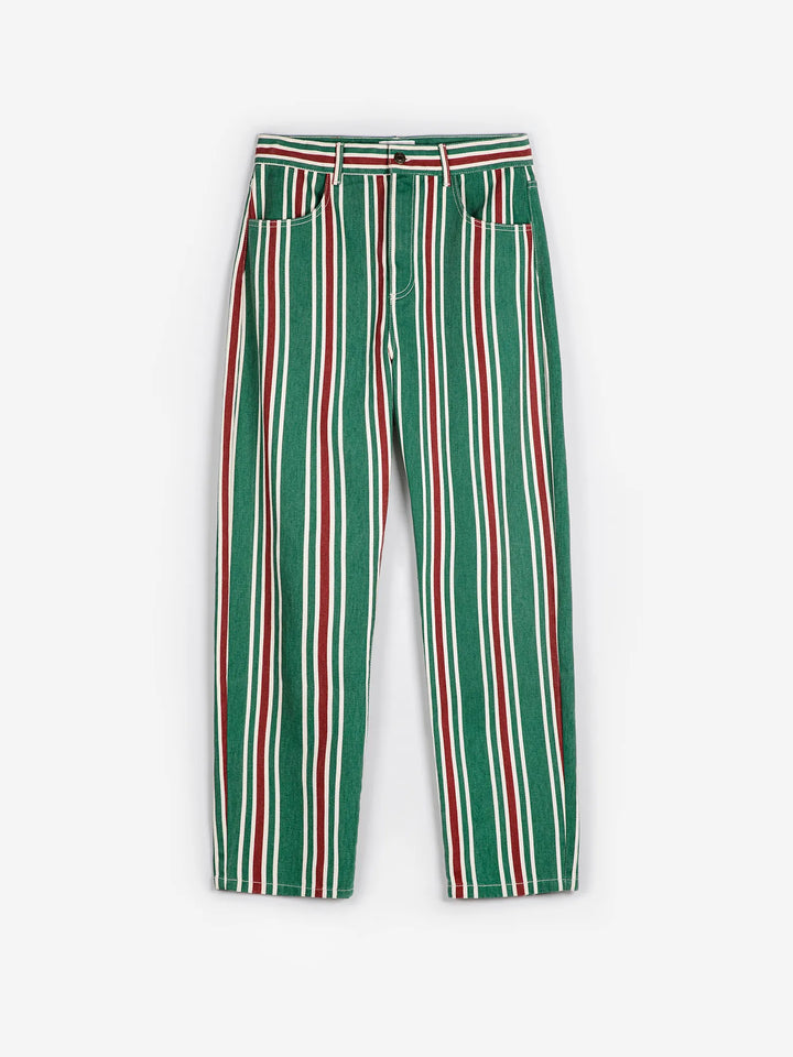 Stripes high waist jeans