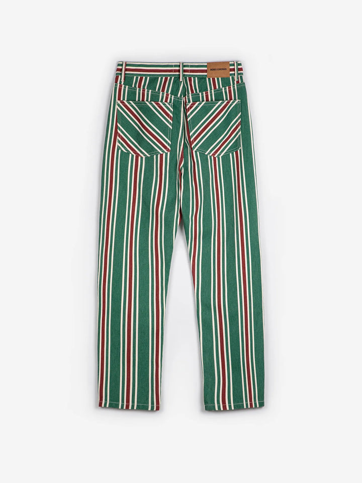 Stripes high waist jeans