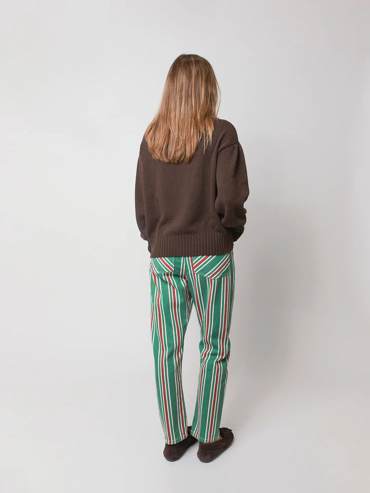 Color cube turtle neck jumper