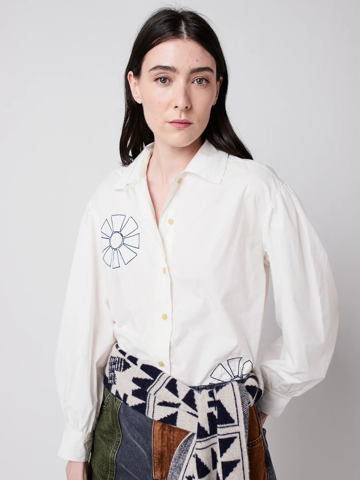 Kaleidoscope embroidery shirt