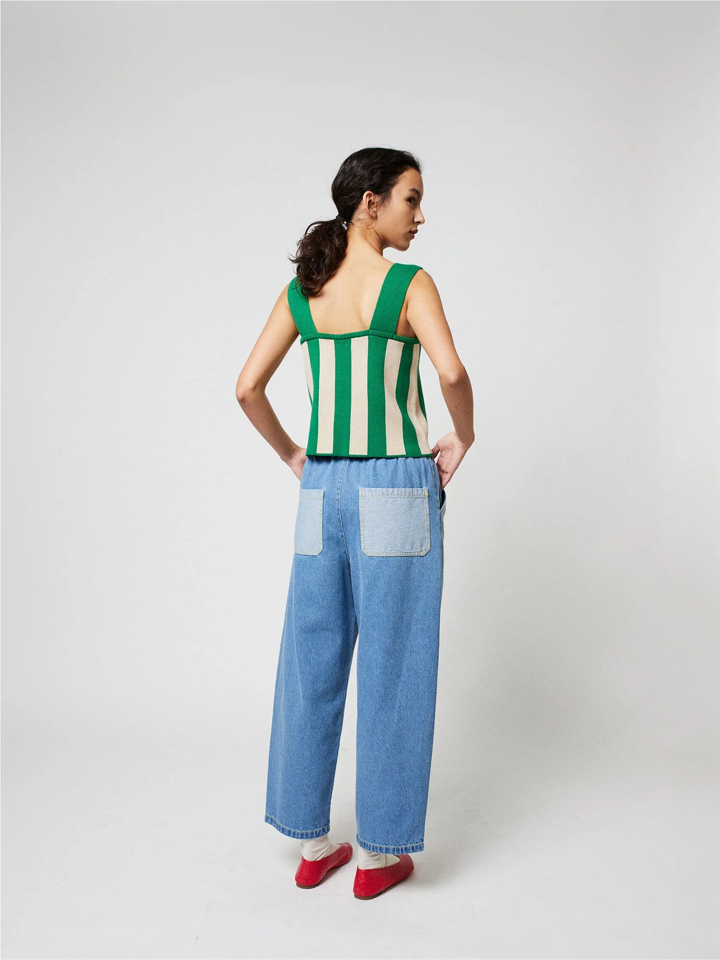 Knitted stripes top