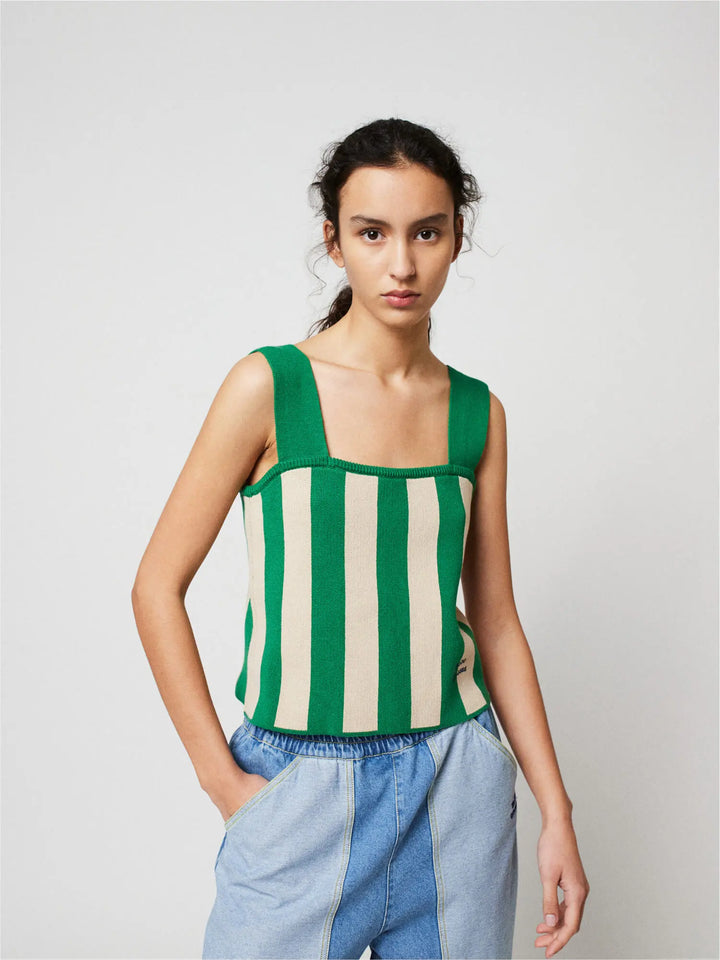 Knitted stripes top
