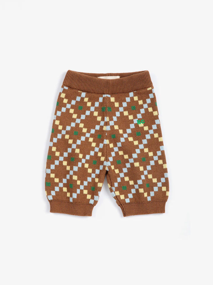 Pantalón de punto con estampado integral Pixel