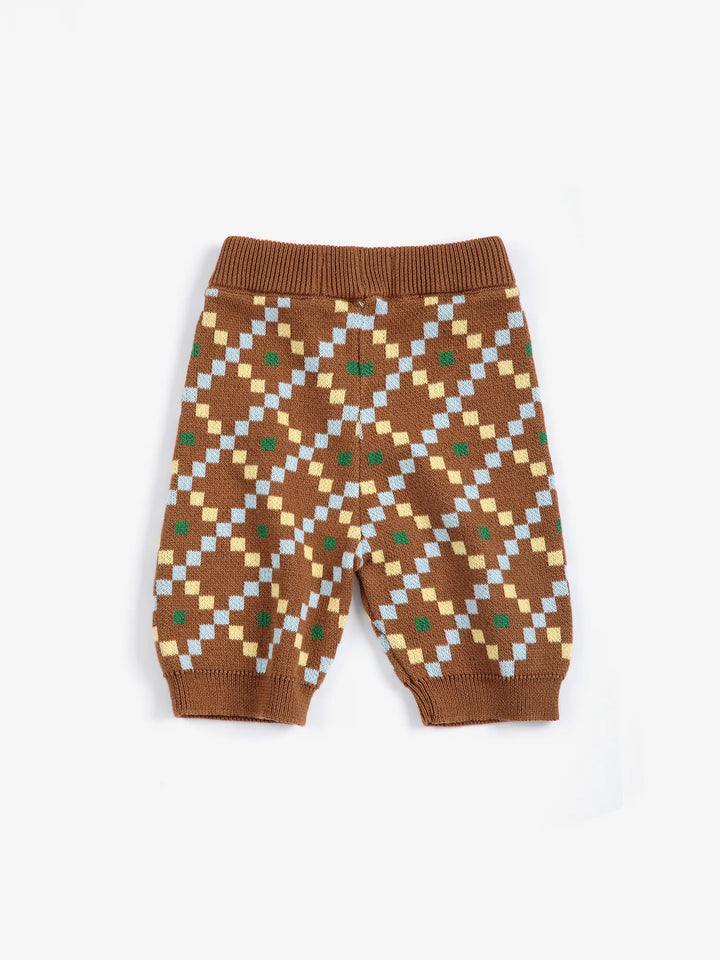 Pantalón de punto con estampado integral Pixel