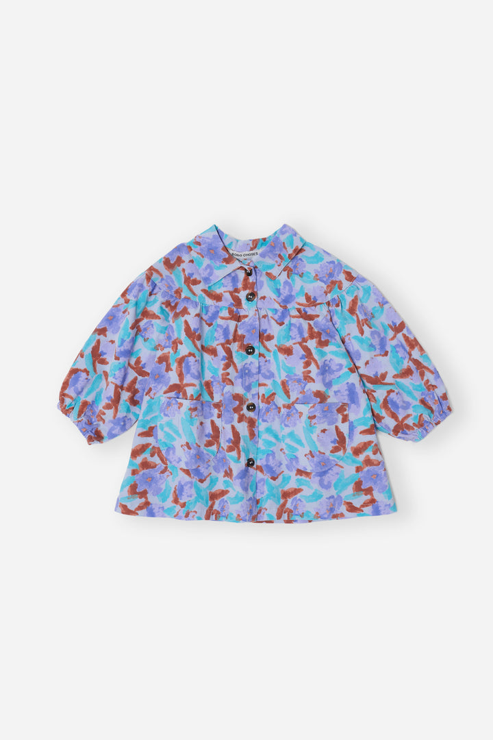 Watercolor all over woven dress