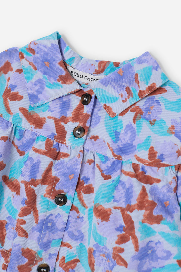 Watercolor all over woven dress