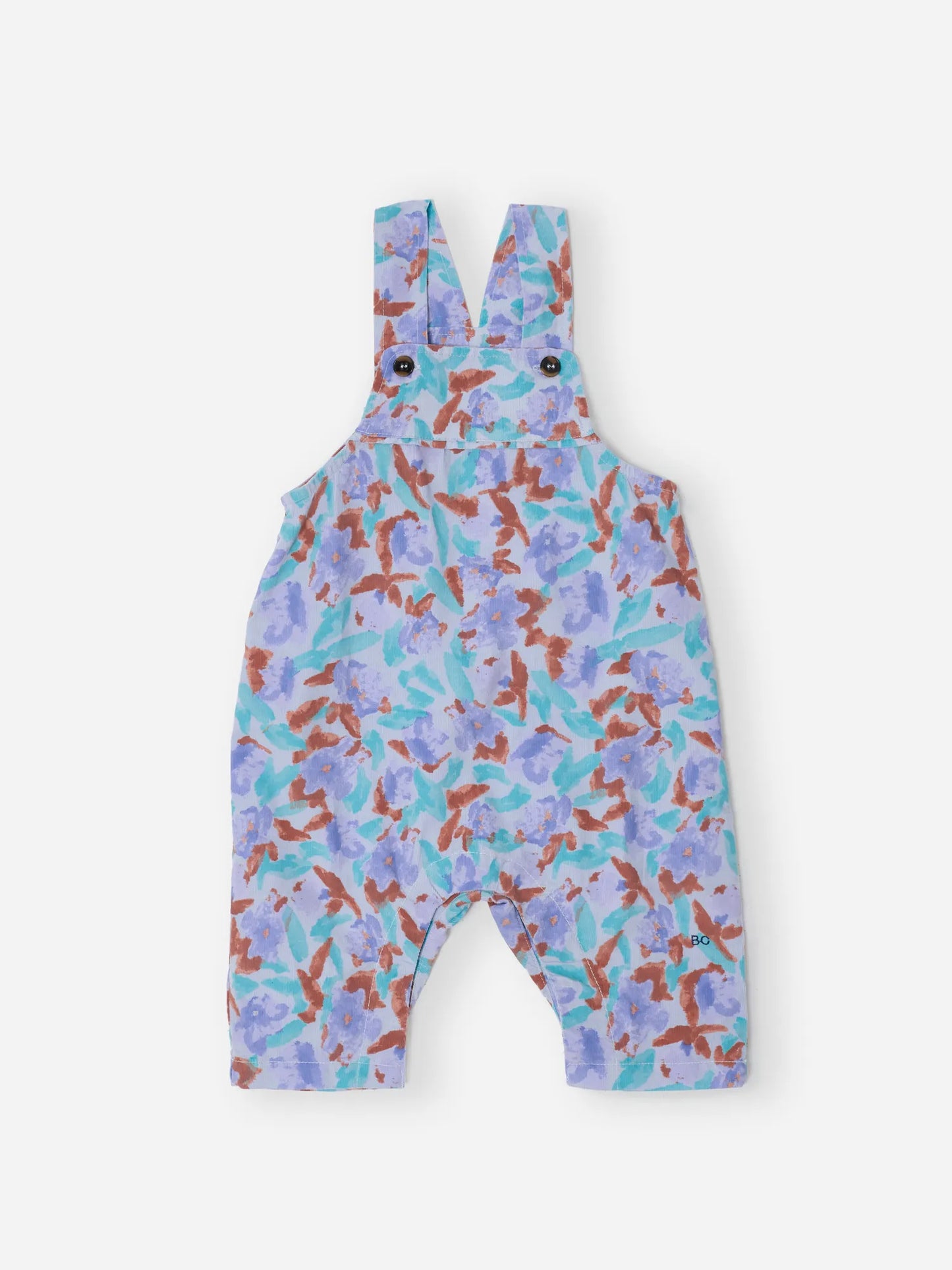 Watercolor all over corduroy overall