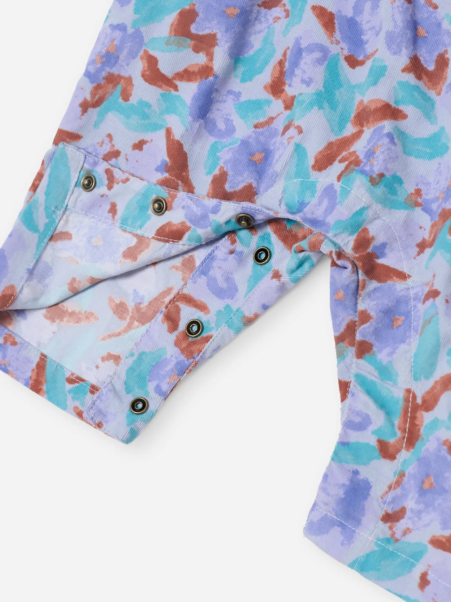 Watercolor all over corduroy overall