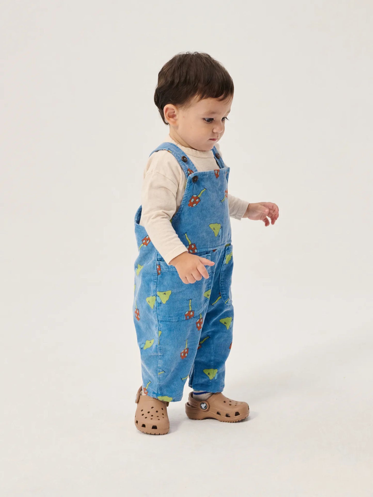 Mush Monster Duo all over corduroy overall