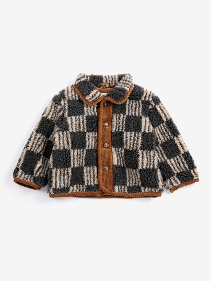 Almost Moiré all over sheepskin jacket