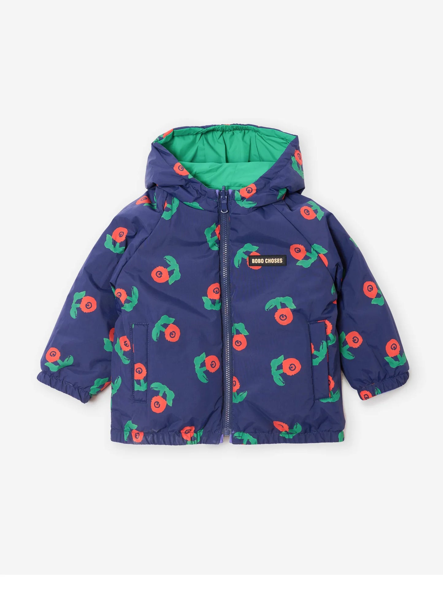Stamp Bloom all over reversible anorak