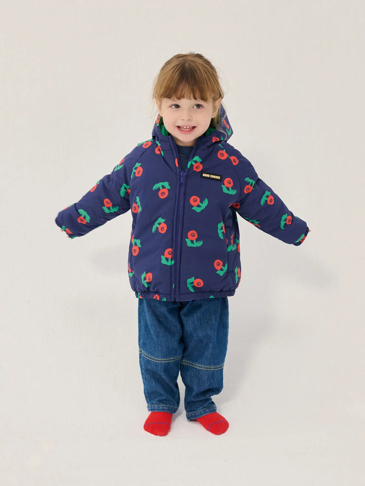 Stamp Bloom all over reversible anorak