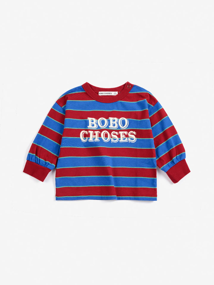 Bobo Choses Embossed stripes T-shirt
