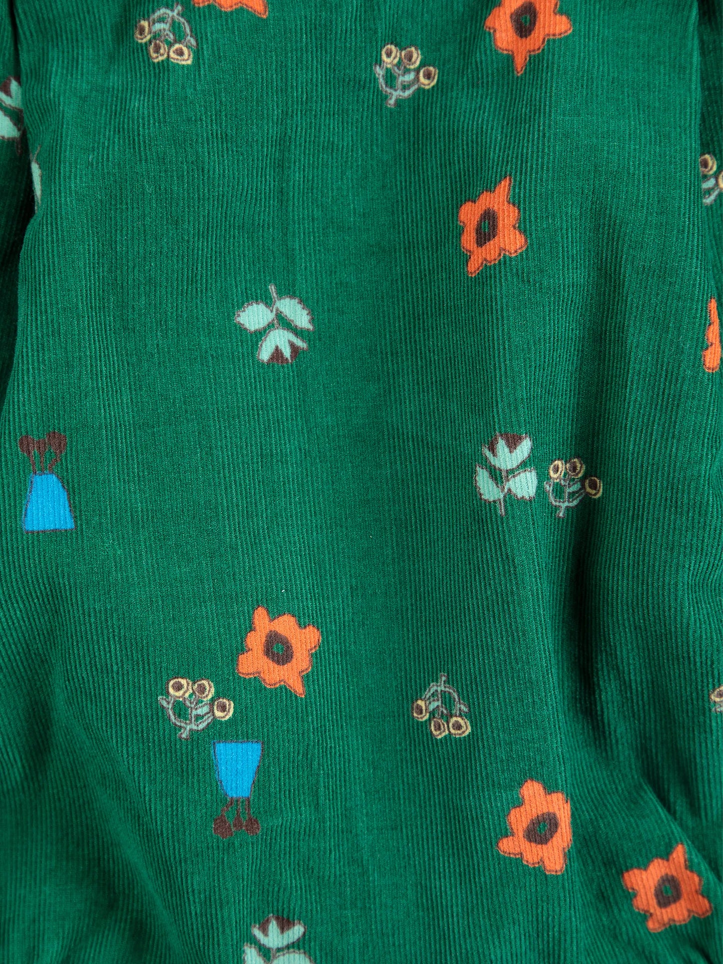 Bombacho de pana con estampado integral Blossom