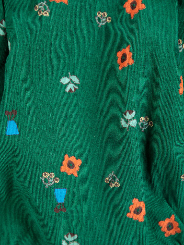 Bombacho de pana con estampado integral Blossom