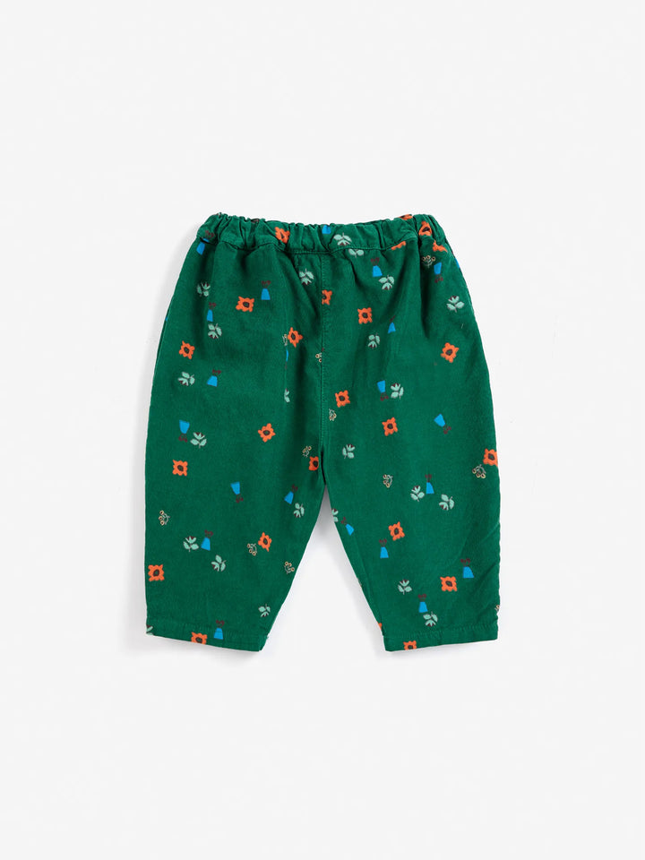 Pantalón de pana con estampado integral Blossom