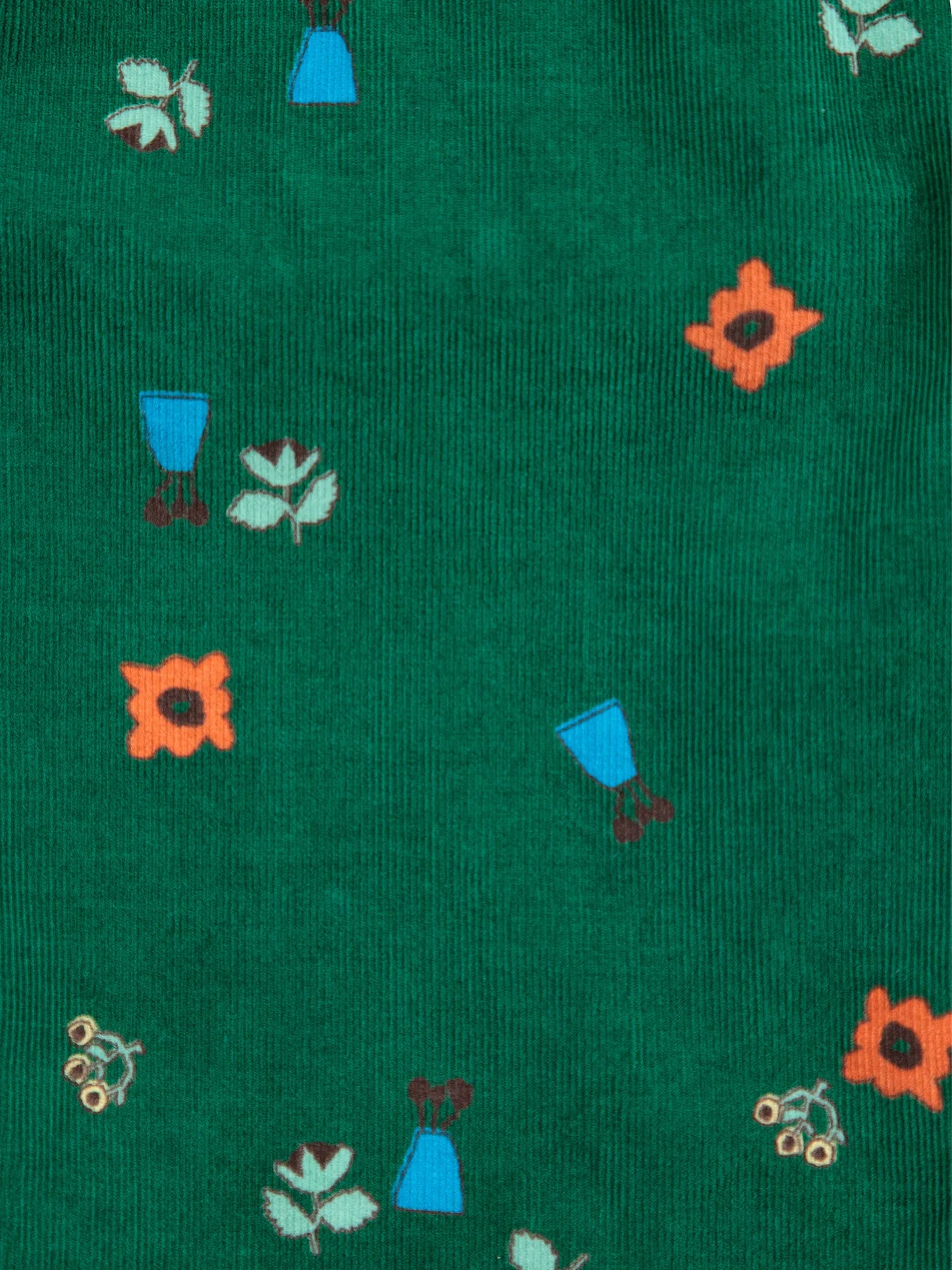 Pantalón de pana con estampado integral Blossom