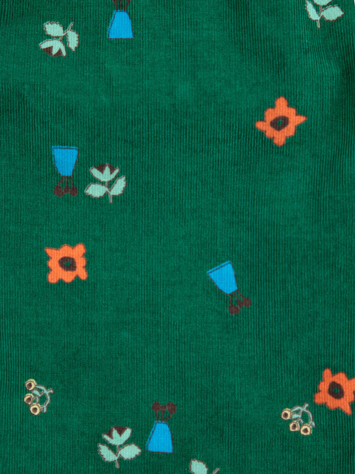 Pantalón de pana con estampado integral Blossom