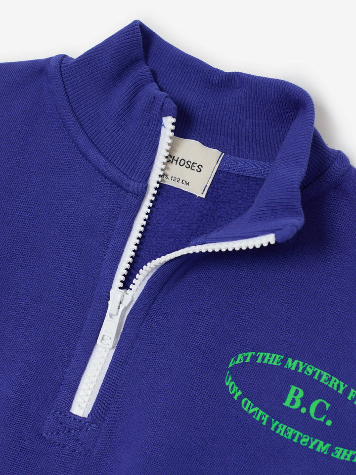 Sweatshirt mit halblangem Reißverschluss Mystery BC Blau
