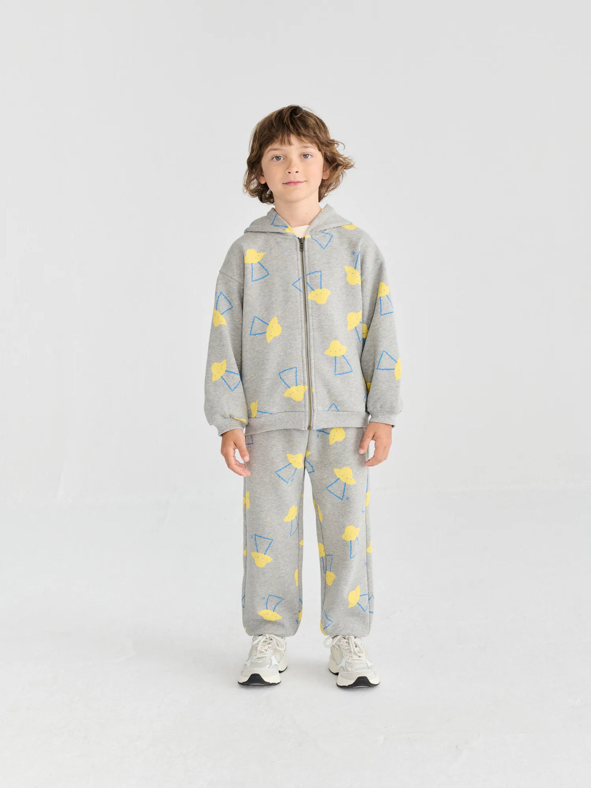 Pixel Abduction all over zipped hoodie