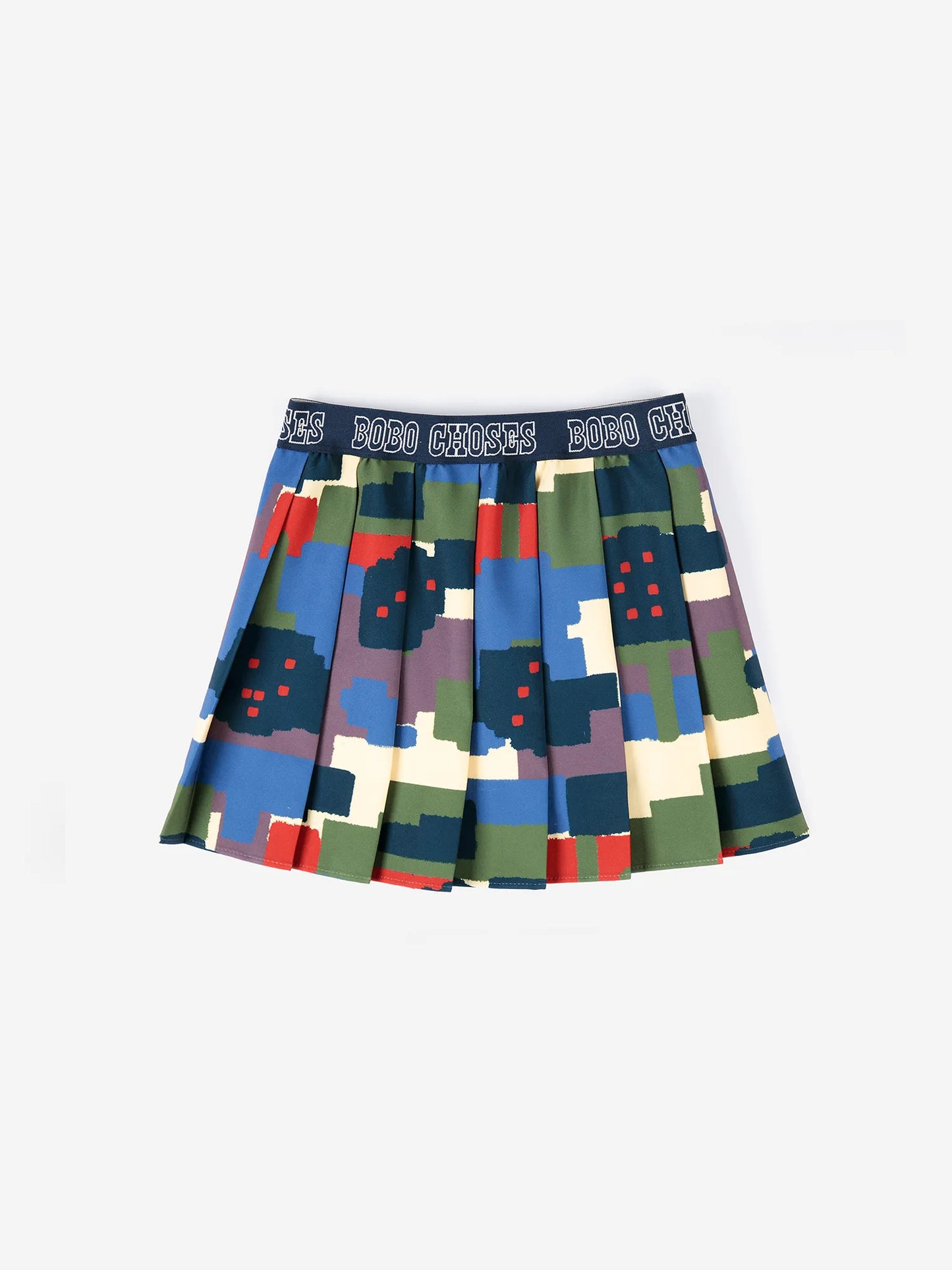 Paint Forest all over pleated skirt