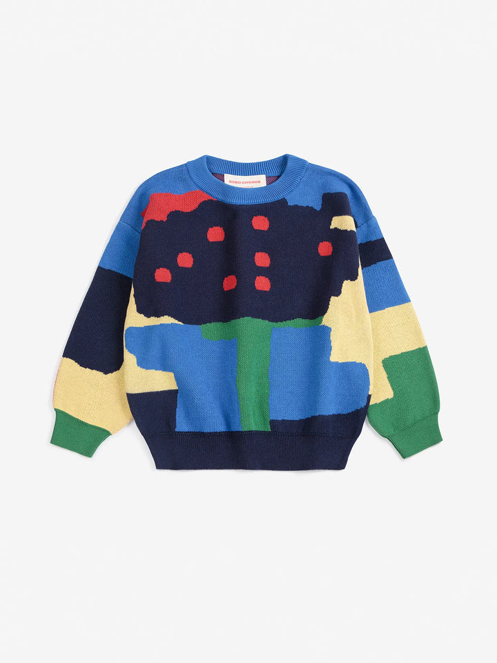 Paint Forest all over jacquard jumper