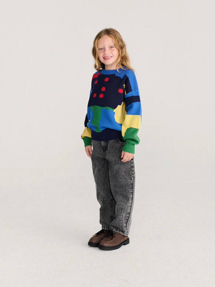 Paint Forest all over jacquard jumper