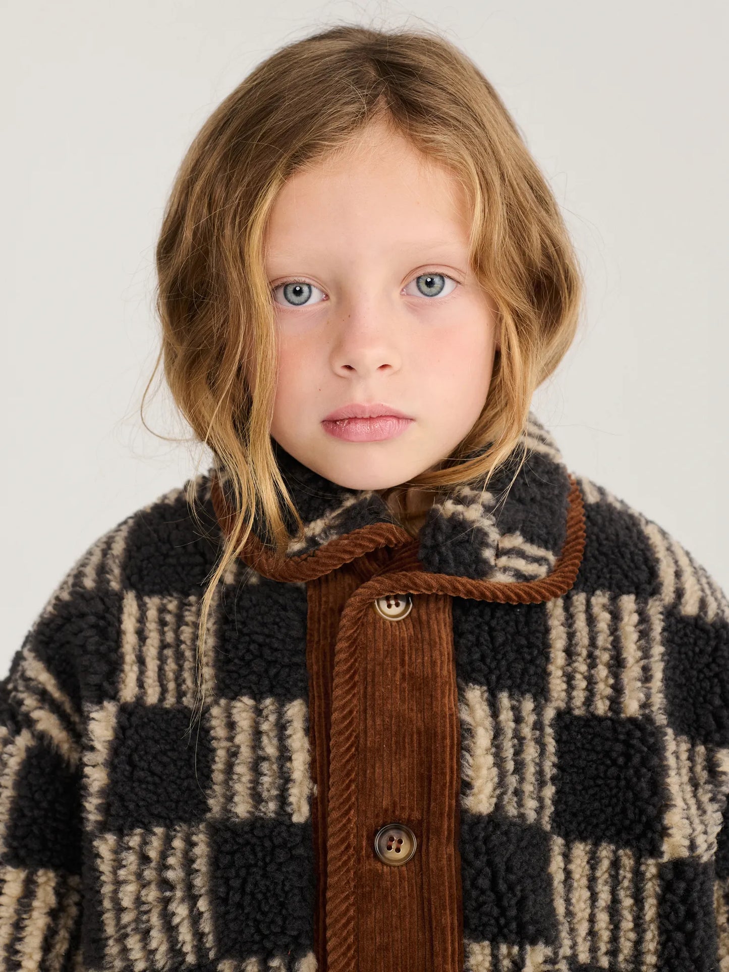 Kinder-Lammfelljacke Almost Moiré Allover