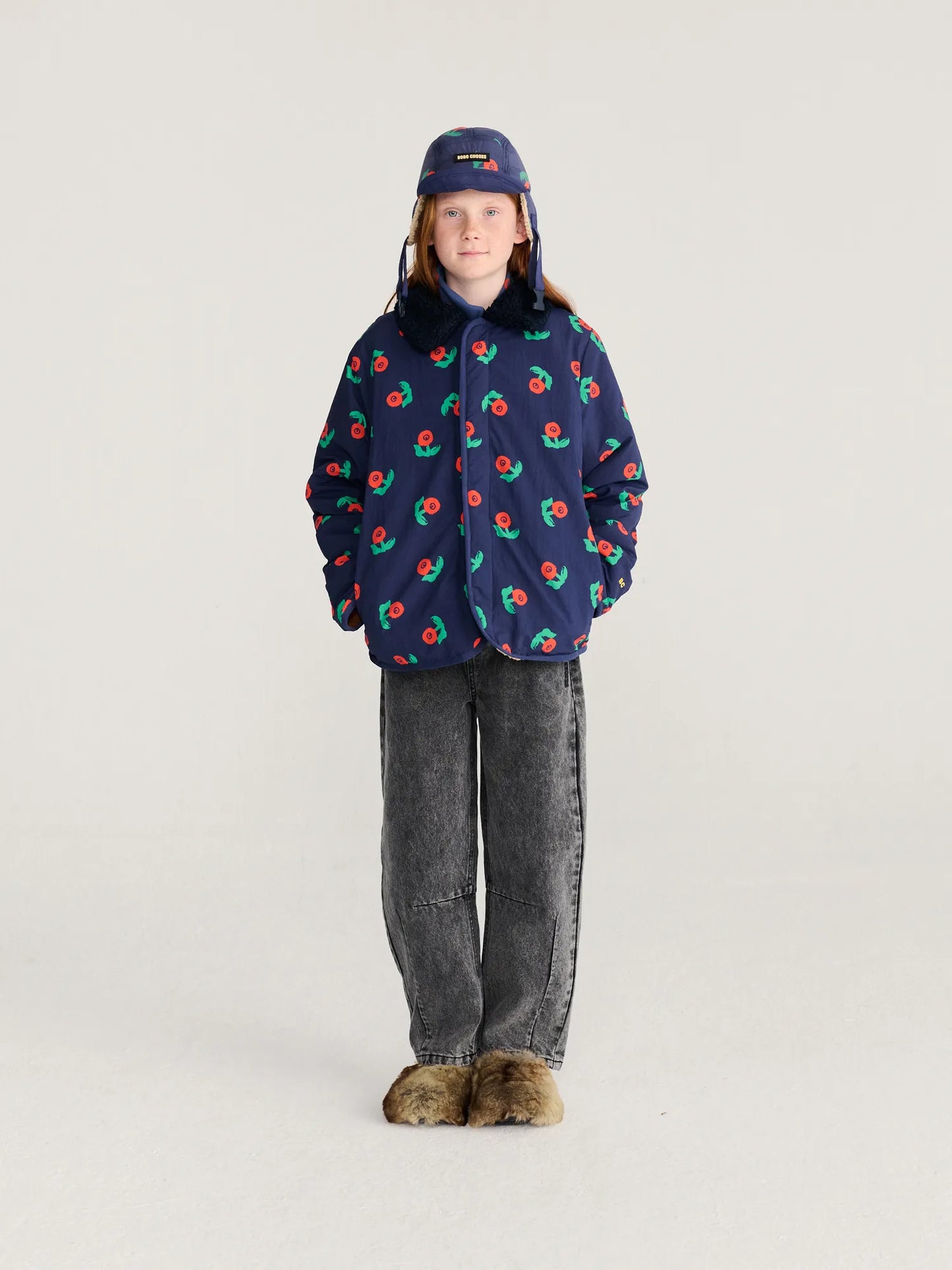 Stamp Bloom all over reversible jacket
