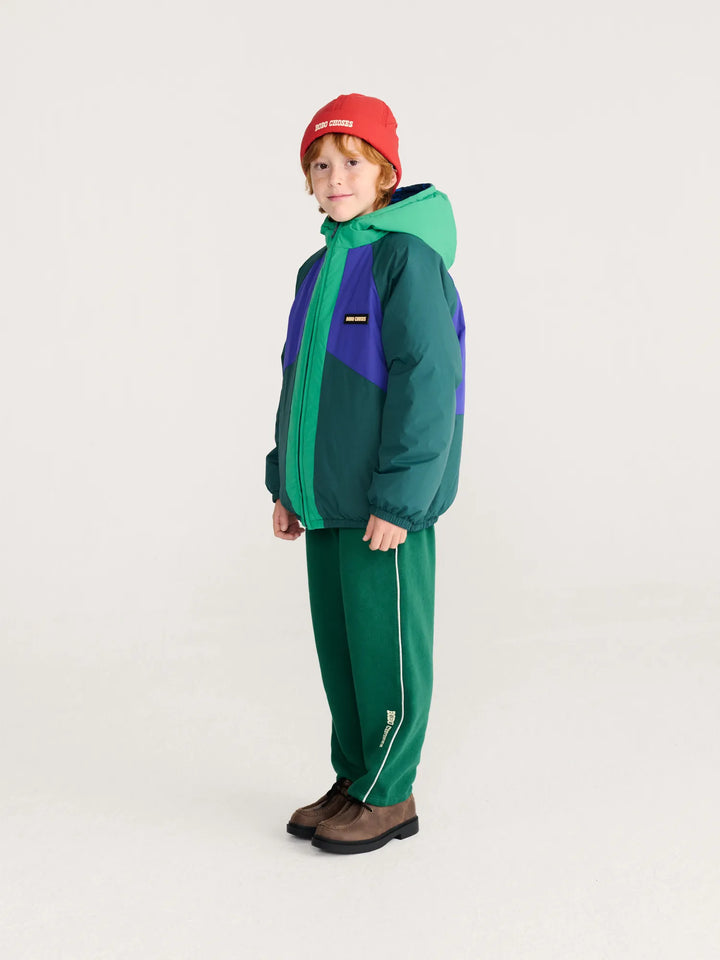 Almost Moiré all over reversible anorak
