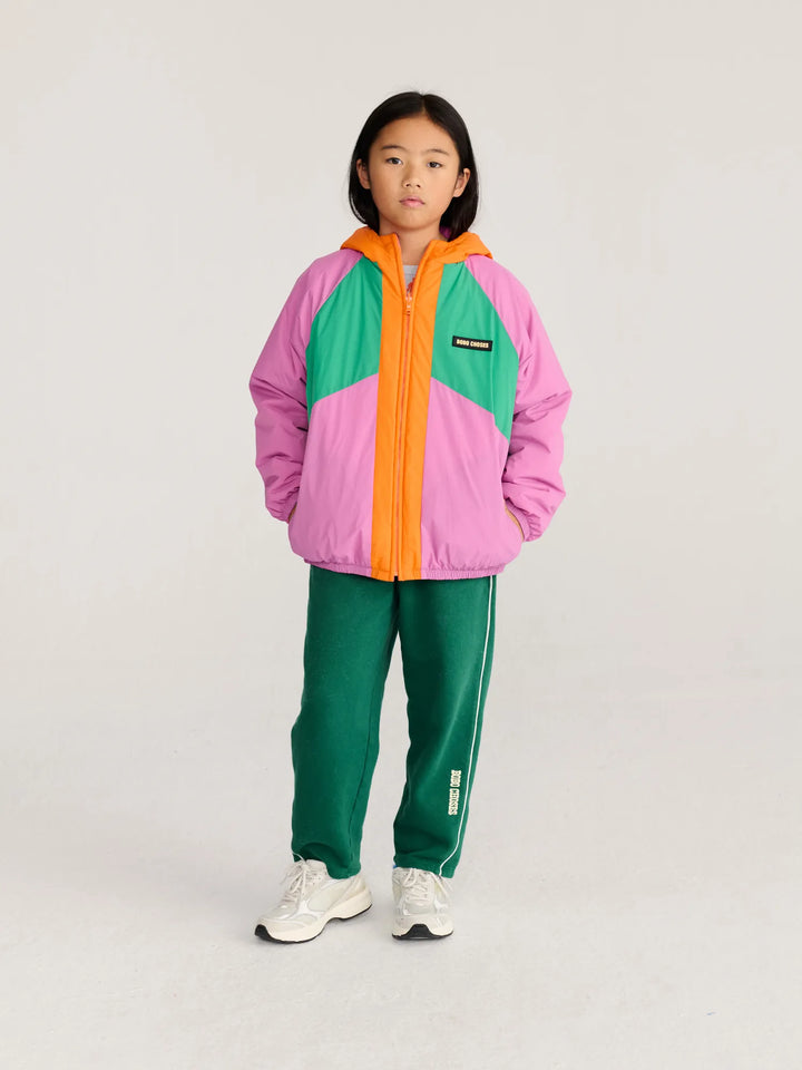Almost Moiré all over reversible anorak