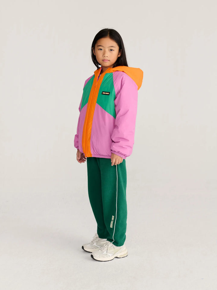 Almost Moiré all over reversible anorak