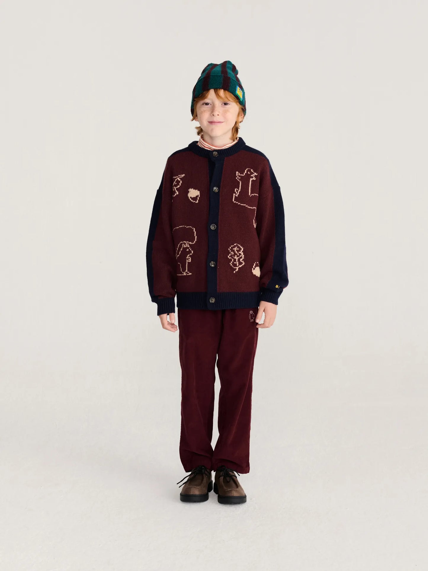 Curious Owl corduroy pleated pants