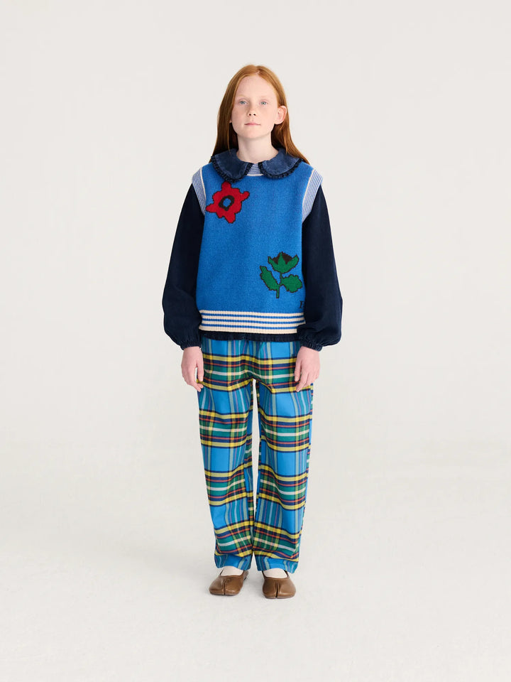 Tartan 전체 무늬 우븐 팬츠
