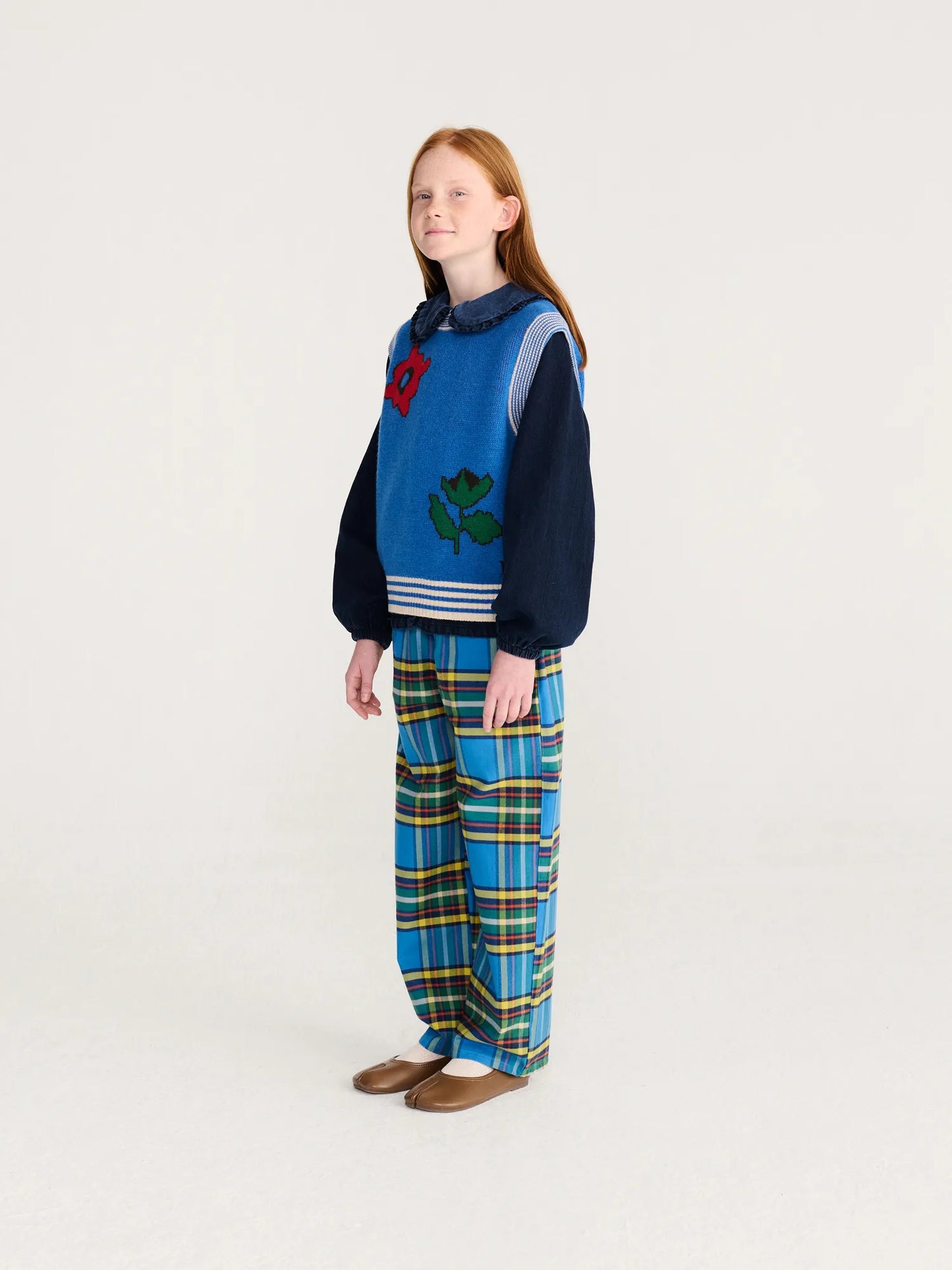 Tartan all over woven pants