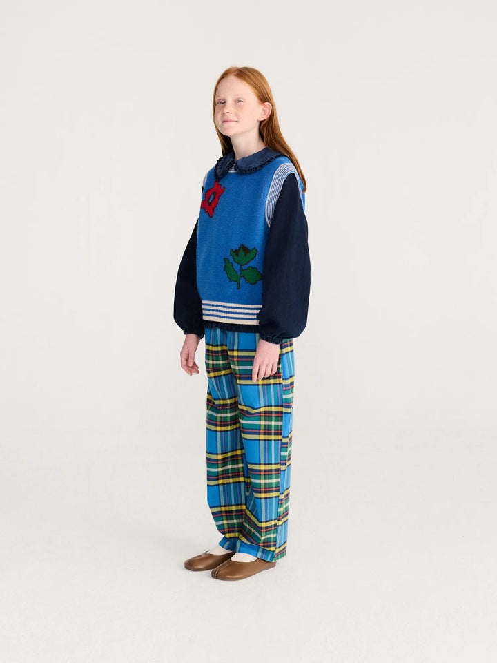 Tartan 전체 무늬 우븐 팬츠