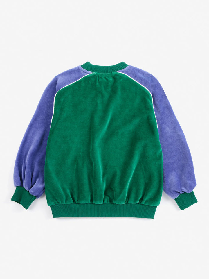 Color Block 테리 직물 스웨트셔츠