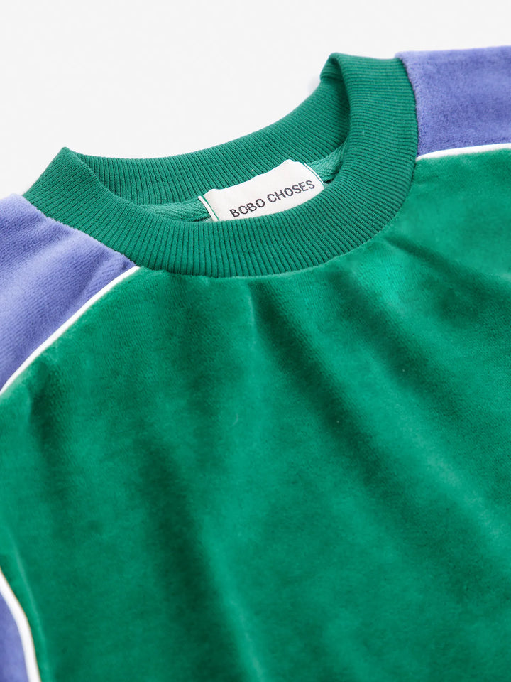 Color Block 테리 직물 스웨트셔츠