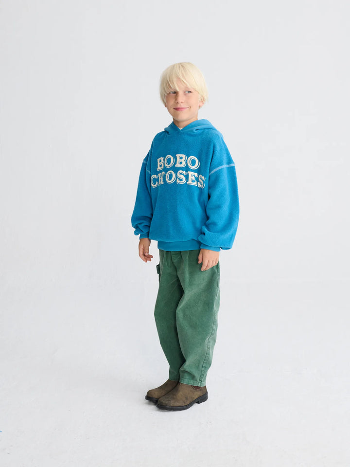 Dessuadora caputxa blava Embossed Bobo Choses