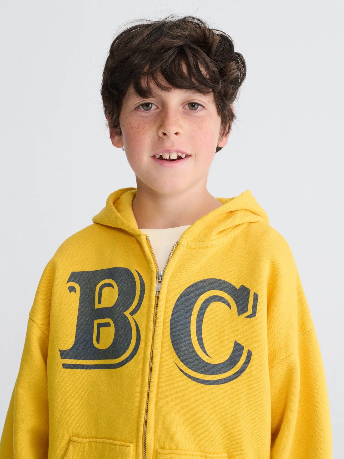 B.C. Embossed zipped hoodie