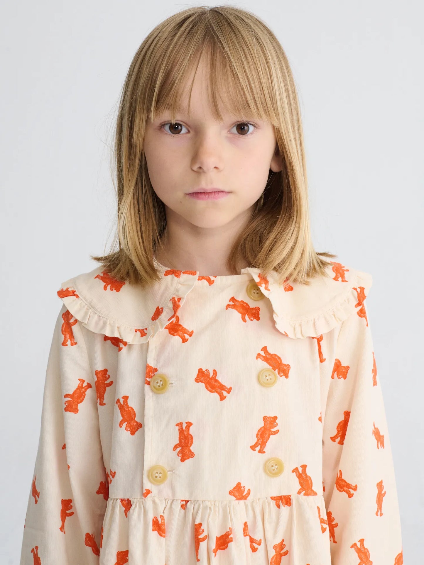 Vestido de pana con estampado integral Softpaw Monster