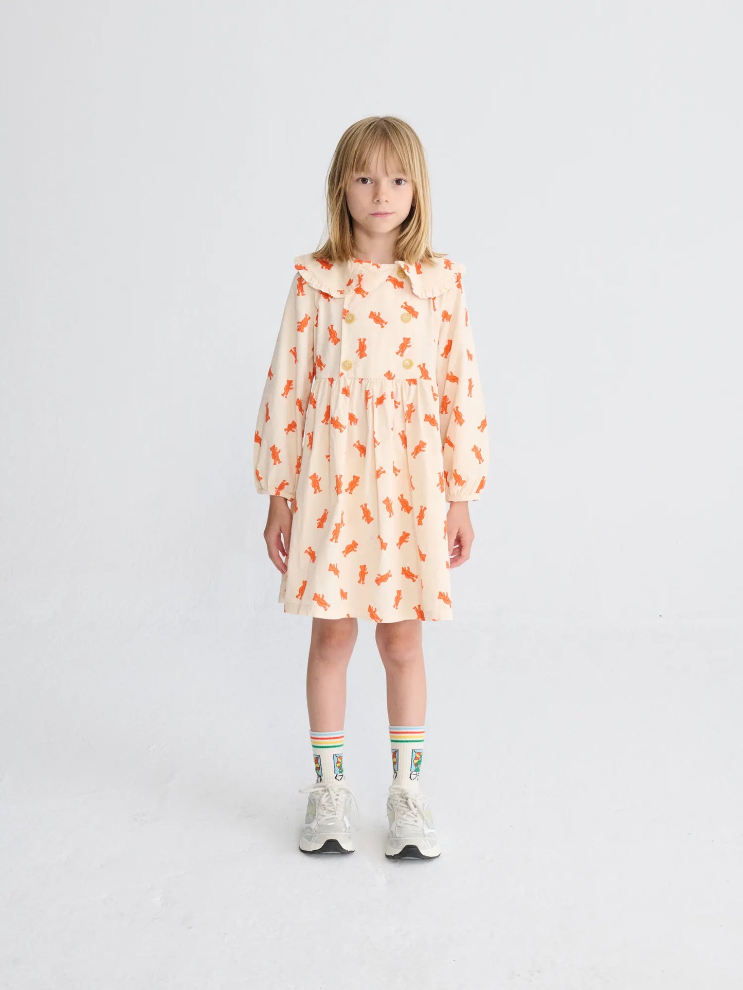 Vestido de pana con estampado integral Softpaw Monster