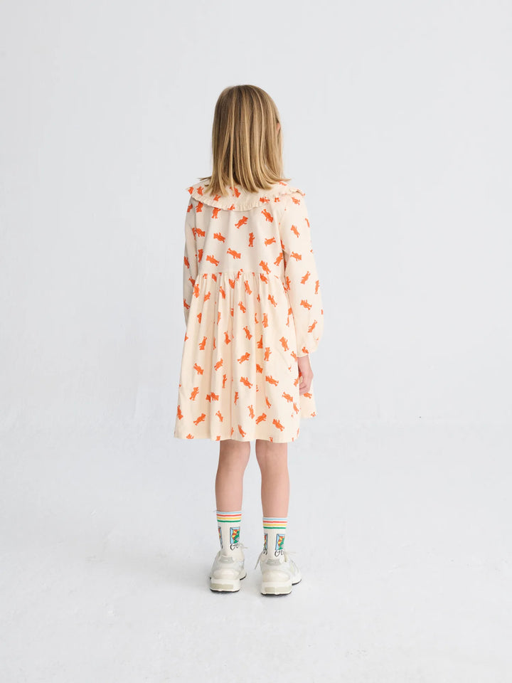 Vestido de pana con estampado integral Softpaw Monster
