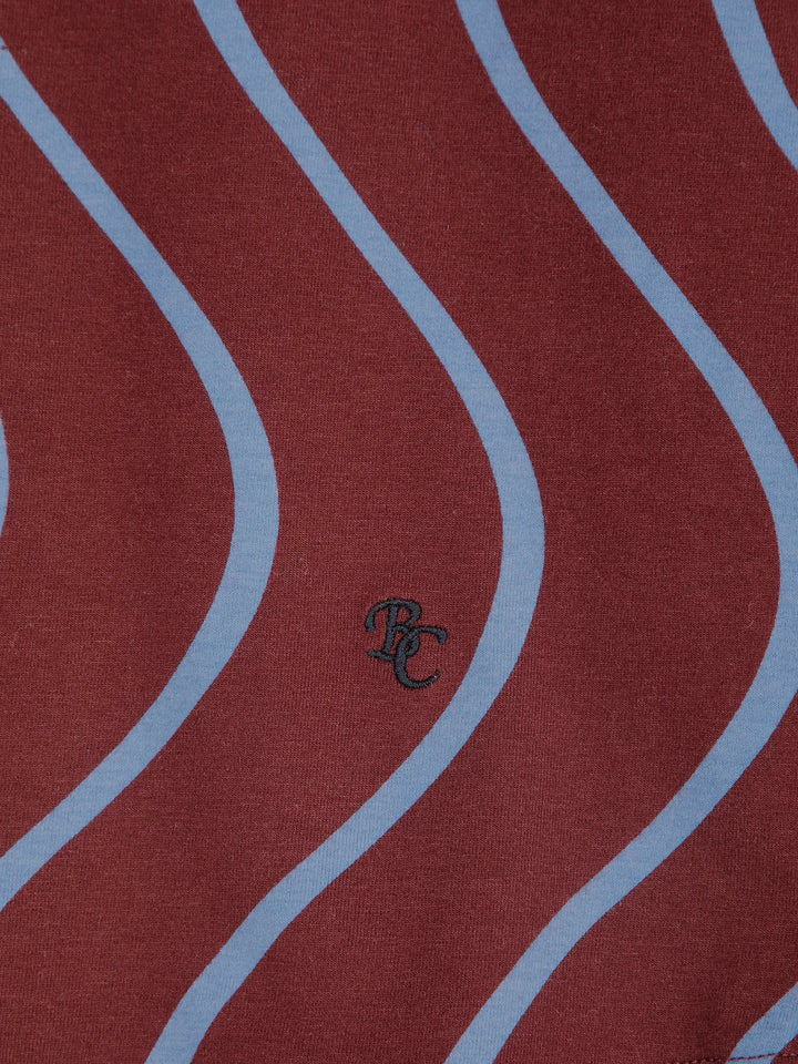 Psicodelic stripes all over turtleneck top