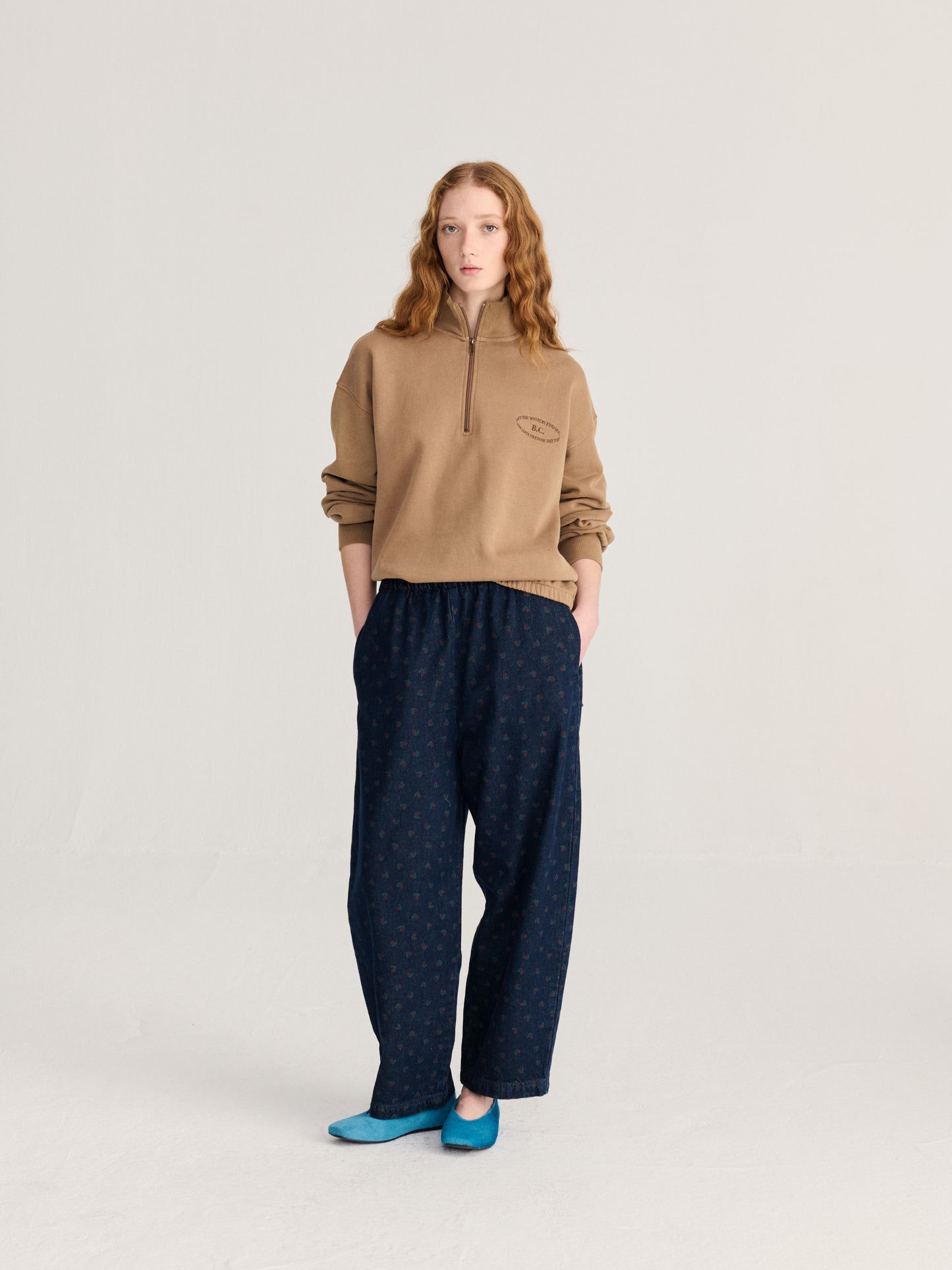 Half zip relaxed sweatshirt