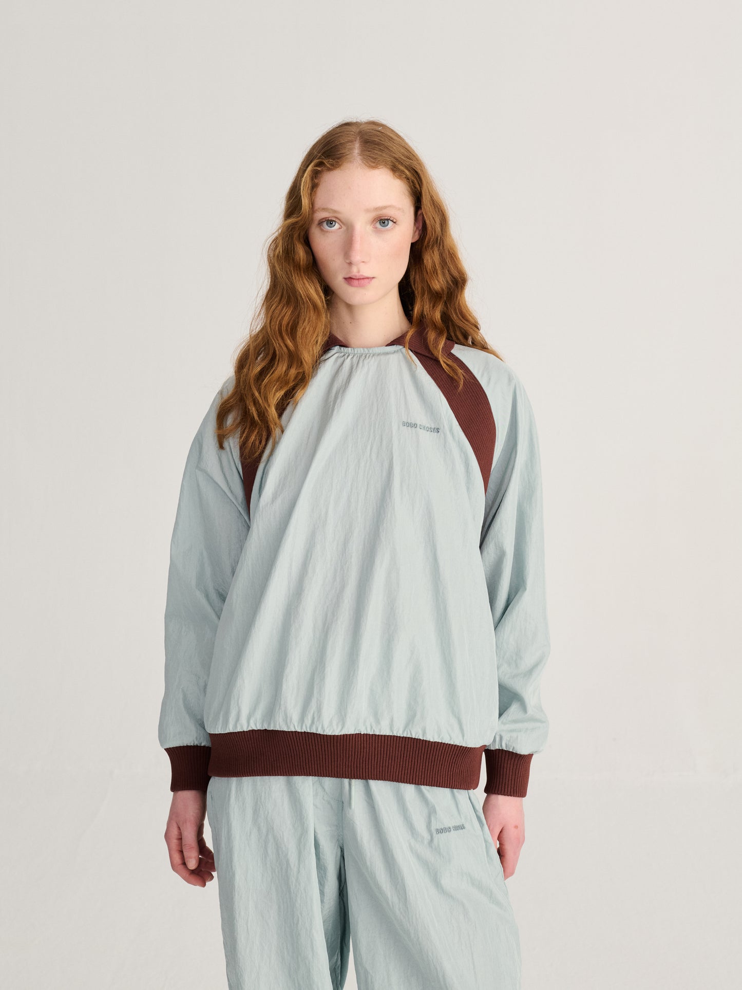 Shinny nylon sweatshirt