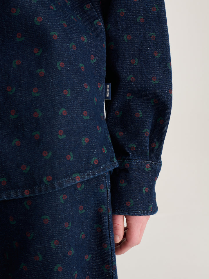 Swamp Whirl all over light denimshirt