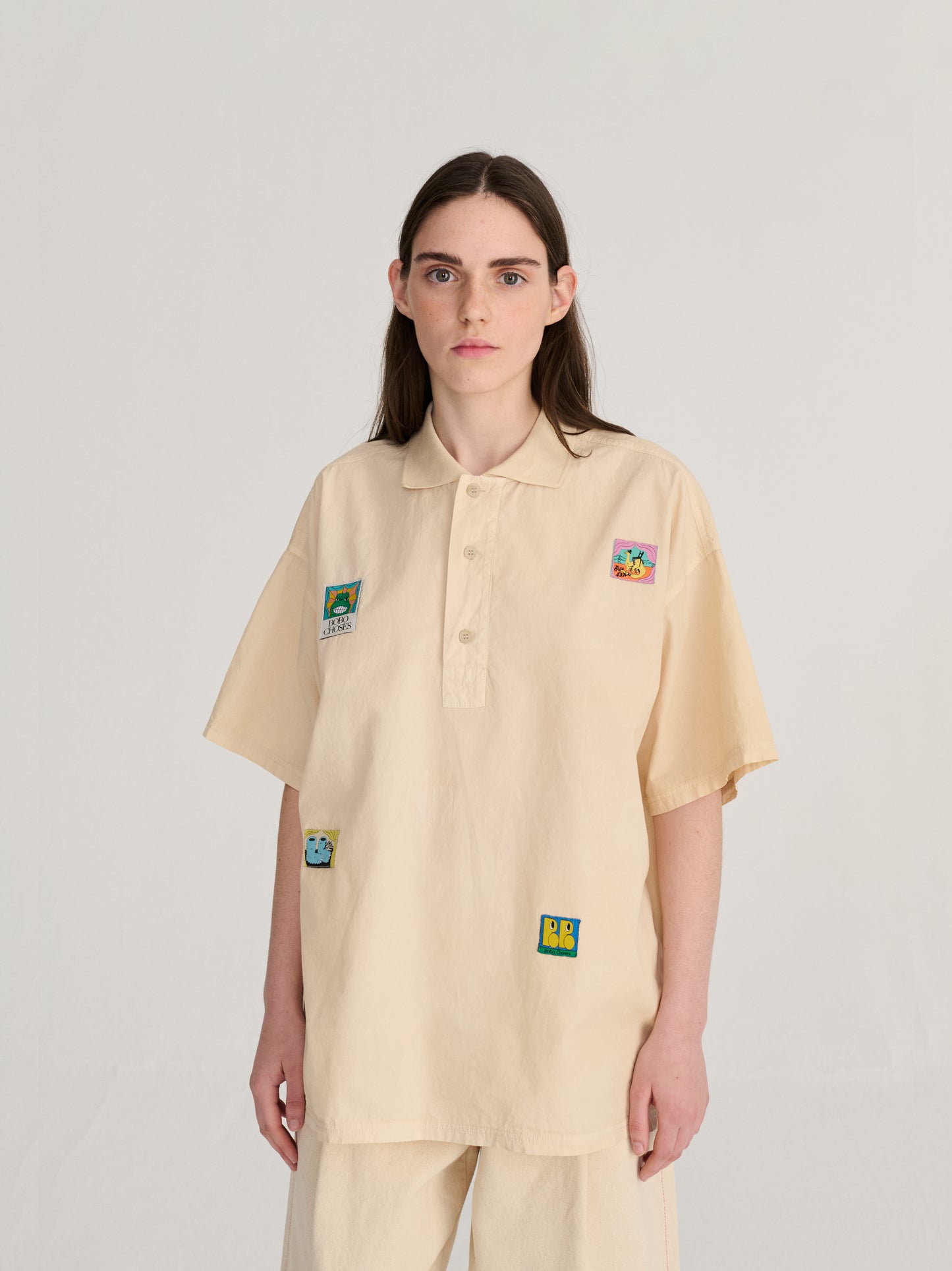 Polo de popelín oversize Bobo Labelled