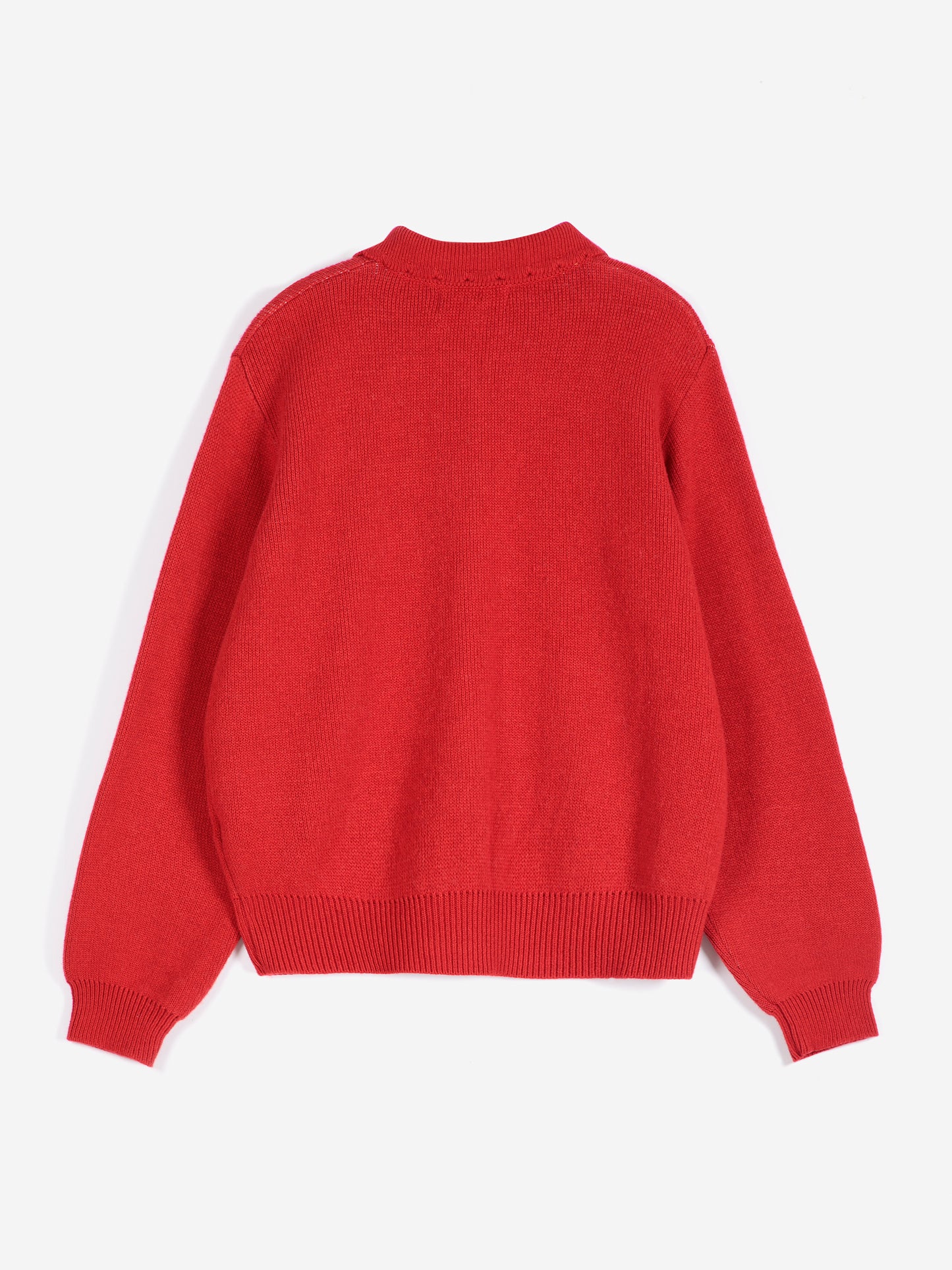 Forest Scene wool blend polo cardigan