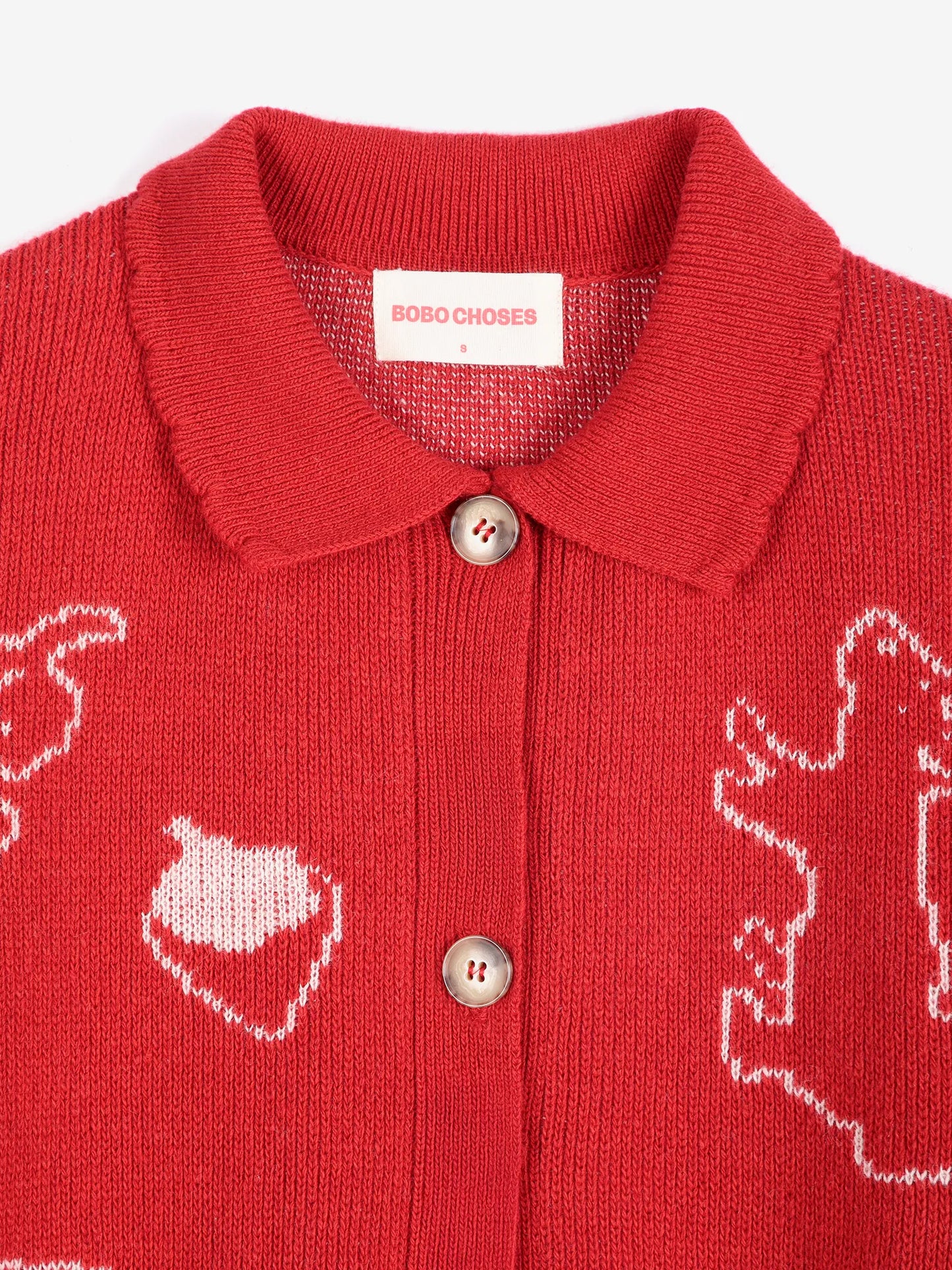 Forest Scene wool blend polo cardigan